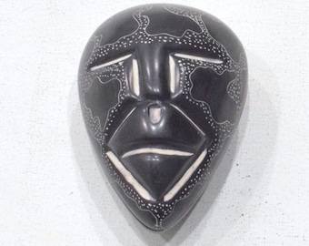 African Soapstone Face Design Box Kenya