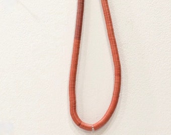 African Vinyl Record Bead Strand Necklace Mali