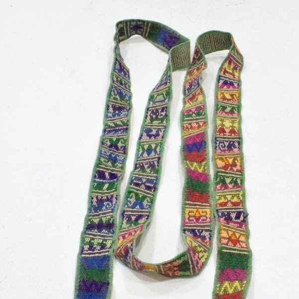 Quatemalan Woven Textile Faja Belt Sash Santiago Guatemala