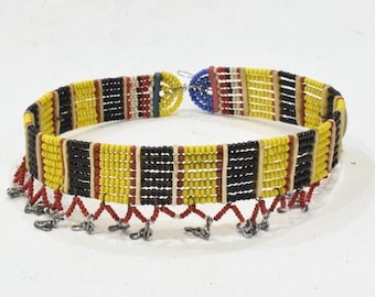 African Beaded Masai Choker Women Men Kenya