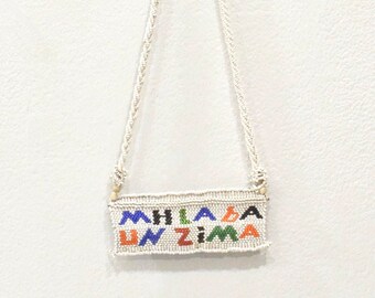 African Zulu Love Letter Beaded Necklace South Africa