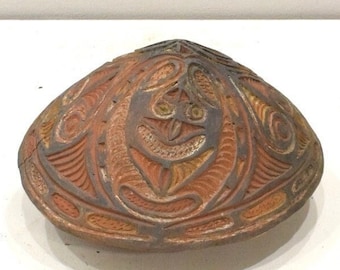 Papua New Guinea Sawos Pottery Sago Kamana Bowl Sepik