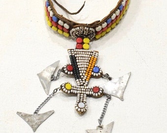 African Beaded Masai Choker Women Men Kenya