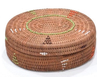 Indonesian Woven Rattan Basket Lombok Indonesia