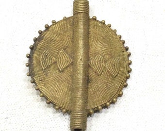 Beads African Brass Coil Round Large Disc