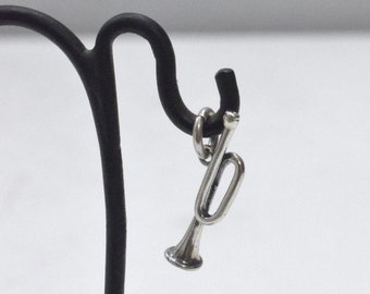 Sterling Silver Trumpet Charm Pendant