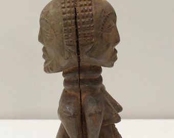 African Statue Songye Male Female Janus Fetish Figure