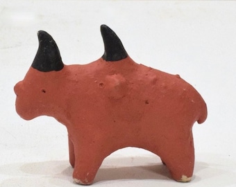 African Red Clay Rhino Statue Samburu Kenya