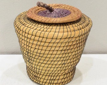 African Lesotho Natural Woven Basket South Africa