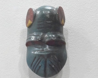 African Dan Painted Wood Mask Liberia