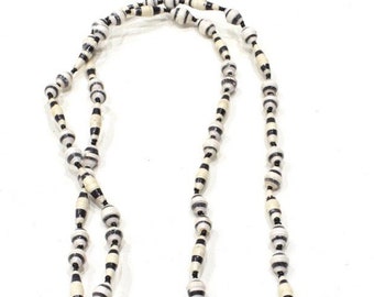 African Recycled Paper Bead Necklace  Rwanada