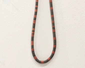 African Vinyl Record Bead Strand Necklace Mali