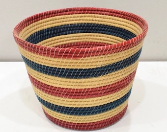 African Lesotho Natural Woven Basket South Africa