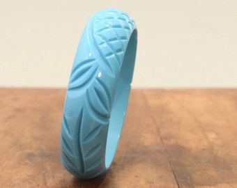 Bracelet Etched Turquoise Bangle Bracelet