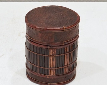 Indonesian Cylinder Small Bark Box