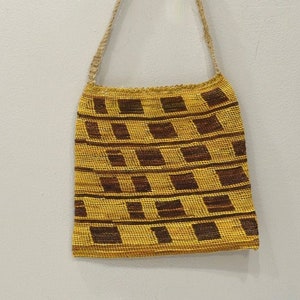 Papua New Guinea Old Orchid Stem Woven Bag