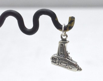 Sterling Silver Drill Charm Pendant