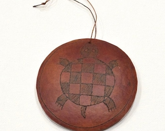 African Gourd Turtle Pendant or Ornament Kenya