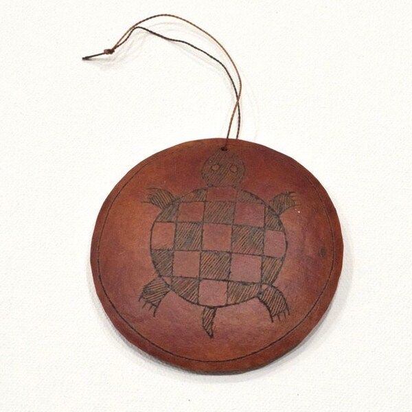 African Gourd Turtle Pendant or Ornament Kenya