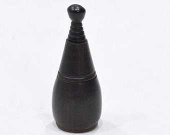 African Ebony Carved Snuff Containers Tanzania