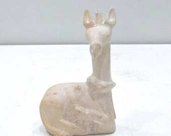 African Soapstone Giraffe Statue Kenya