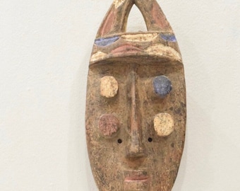 African Grebo Carved Wood Mask Liberia