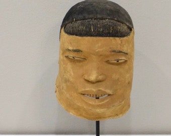 Mask African Makonde Helmet Wood Mask Tanzania