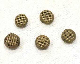 Beads African Brass Small Lattice Bead