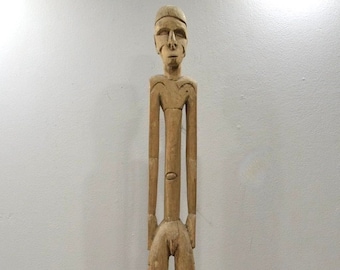 Asmat Carved Wood Cult Figure