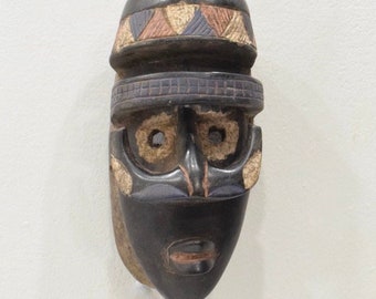 African Songye Carved Wood Mask DRC