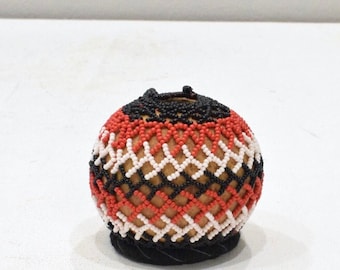 African Zulu Beaded Snuff Gourd South Africa