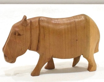 African Carved Wood Hippo Kenya