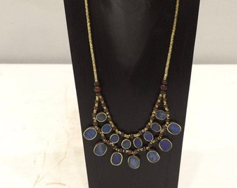 Middle Eastern Blue Lapis Kuchi Necklace