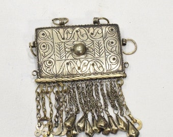 Silver Kashmir Incised Pendant Himalayas