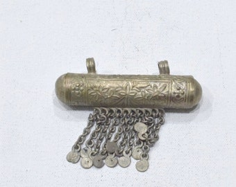 Middle Eastern Silver Scroll Pendant