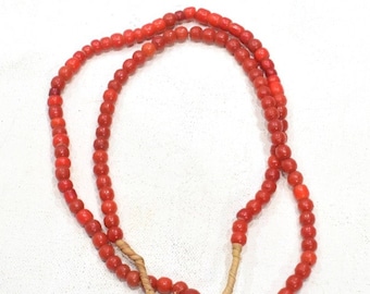 Beads African Round Red Glass Beads