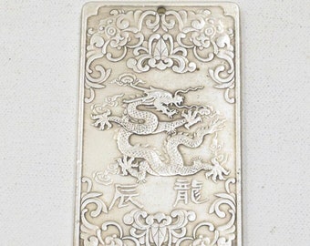 Chinese Zodiac Silver Dragon Amulet