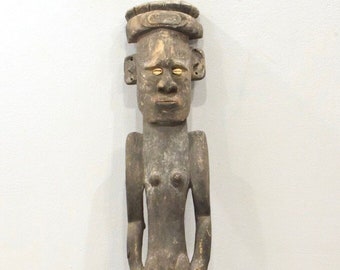 Papua New Guinea Wood Hook Statue Iatmul
