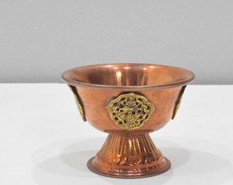 Tibetan Copper Buddhist Butter Lamp