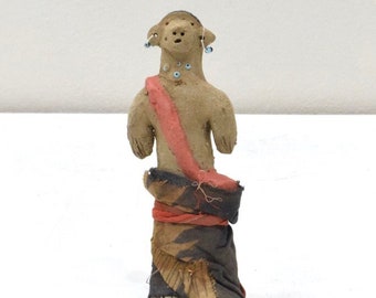 African Painted Clay Wise Man Nativity Doll Samburu Kenya