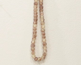Beads African Brown Spotted Recycled Glass