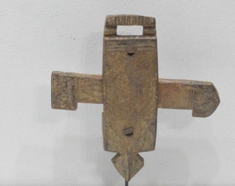 African Dogon Tribe Granary Door Lock Mali