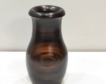 Kamagong Wood Vase Carved  Philippines