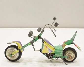 African Toy Motorcycle  Recycled Tin Can Tanzania