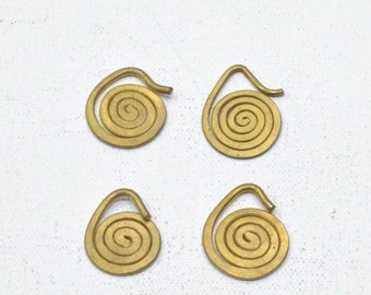 Beads African Old Turkana Brass Coil Pendants