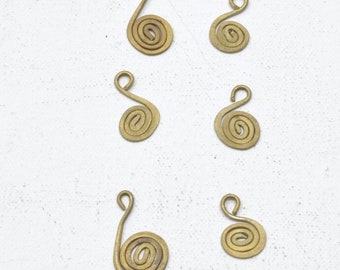 Beads African Old Turkana Brass Coil Pendants