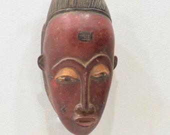 African Mask Baule Tribe Passport Mask Mali