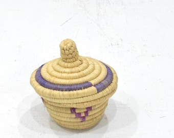 Ethiopian Woven Lidded Basket