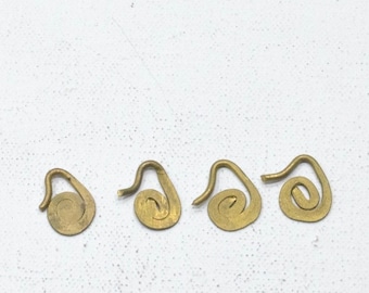 Beads African Old Turkana Brass Coil Pendants