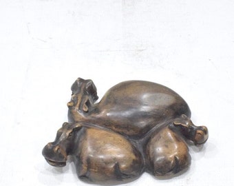 African Soapstone 3 Hippo Statue Kenya